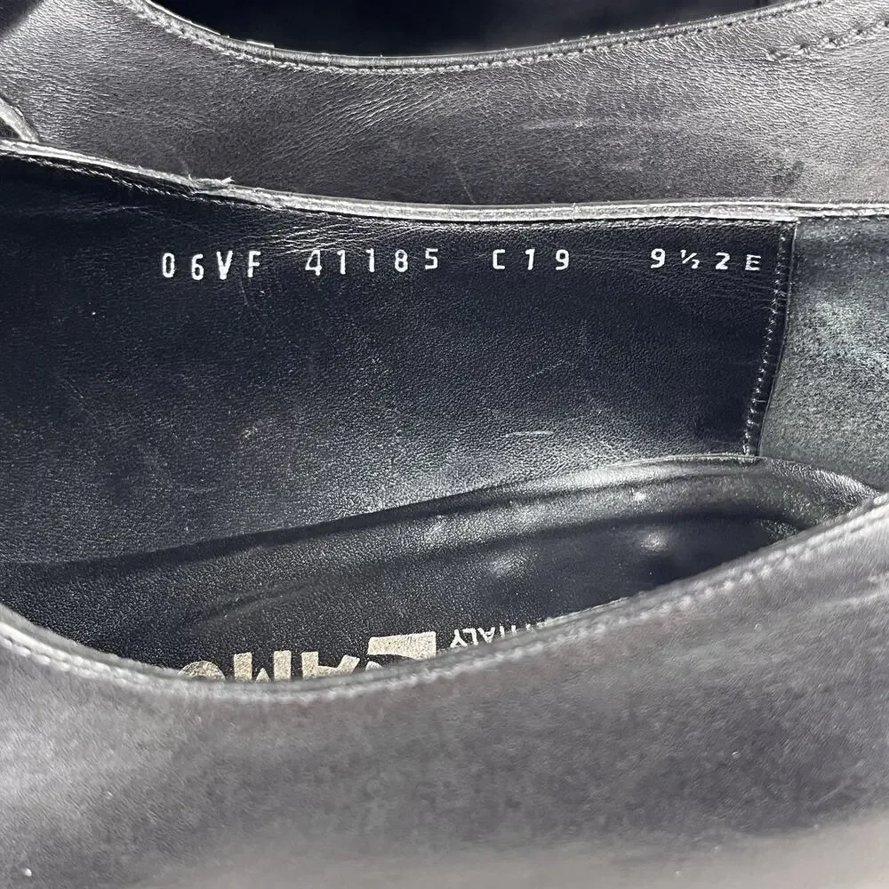 Salvatore Ferragamo Gregory Leather Shoes Size 9.5‎ 2E Made In Italy